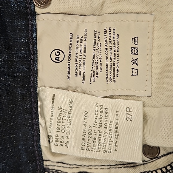 💕AG💕 Farrah High Waist Skinny Ankle Jeans - Darjeeling Blue 27 NWT - Picture 16 of 16